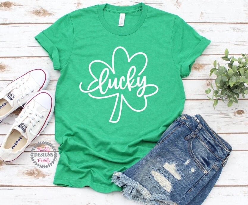 Lucky Shirt Shamrock Shirt St Patrick's Day Shirt St. | Etsy