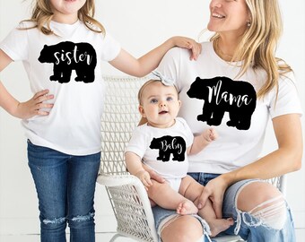 Mama Bear Shirt, Papa Bear Shirt, Baby Bear Shirt, Bear Family Shirts, Mommy and Me Shirts, Sister Bear, Brother Bear, Matching Family Shirt