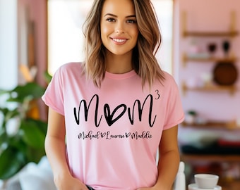 Mom Shirt, Custom Mama Shirt With Kids Names, Mothers Day Shirt, Mom Birthday Gift, Mom 3 Shirt, New Mom Gift, Personalized Mom Shirt