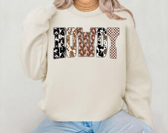 Howdy Sweatshirt, Rodeo Tees, Howdy Cowboy Shirt, Western Cowgirl Sweatshirt, Gifts For Her, Texas Shirt, Yee Haw Sweatshirt, Boot Shirt