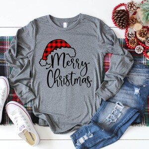 Christmas Shirt, Merry Christmas Shirt, Christmas Family Outfits, Matching Buffalo Plaid, Winter Shirt, Holiday Tee, Women&#39;s Christmas Shirt