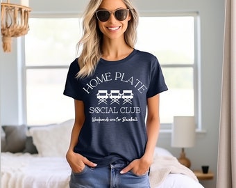 Baseball Shirt, Home Plate Social Club Weekends Are For Baseball, Baseball Mom Shirt, Baseball Mama Shirt, Cute Baseball Shirt, Baseball Dad