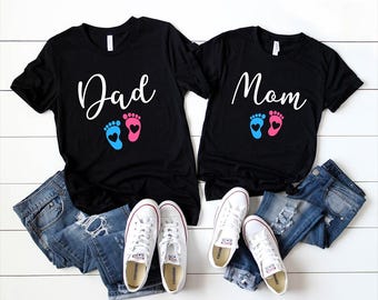 Gender Reveal Shirts, Pregnancy Announcement Shirts, Pink or Blue Shirts, Baby Shower Shirt, Mom Shirt, Dad Shirt, Couple Matching Shirts