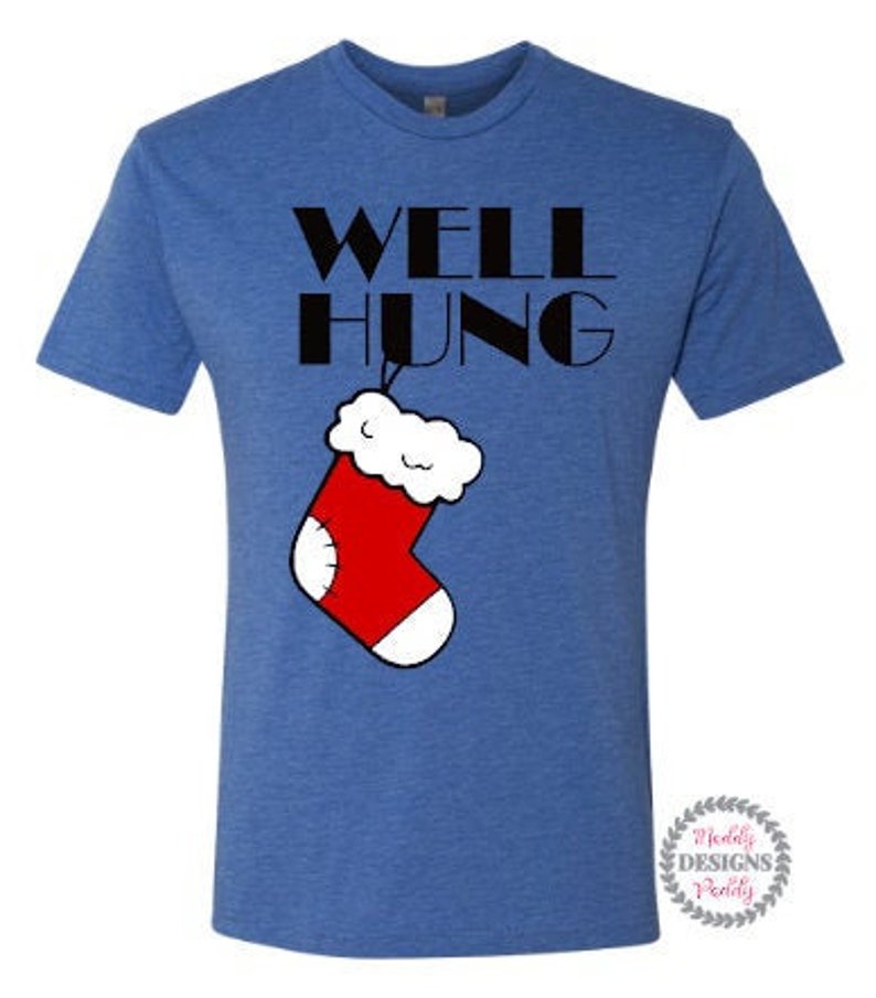 Men's Christmas Shirt Well Hung Shirt Funny Christmas | Etsy