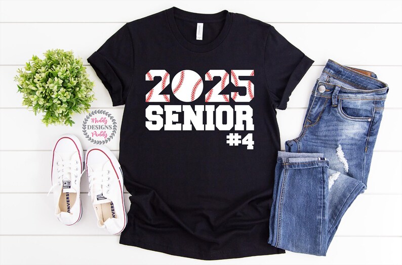 Baseball Shirts, Baseball Senior Shirt, Baseball Mom Shirt, Senior 2025, Game Day Shirt, Senior Mom Shirt, Baseball Dad Shirt, Class of 2025 Black