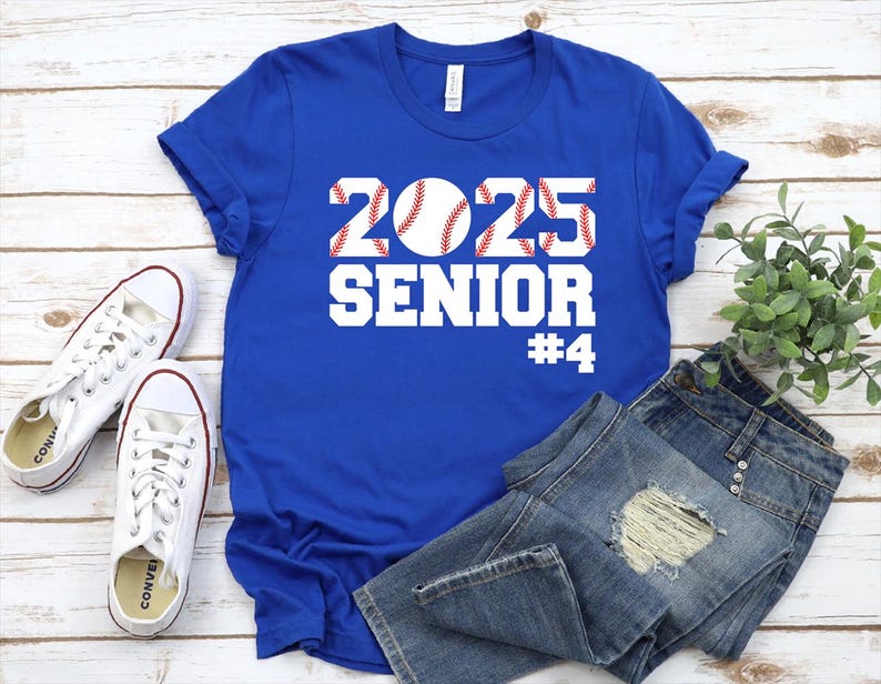 Baseball Shirts, Baseball Senior Shirt, Baseball Mom Shirt, Senior 2025, Game Day Shirt, Senior Mom Shirt, Baseball Dad Shirt, Class of 2025 True Royal