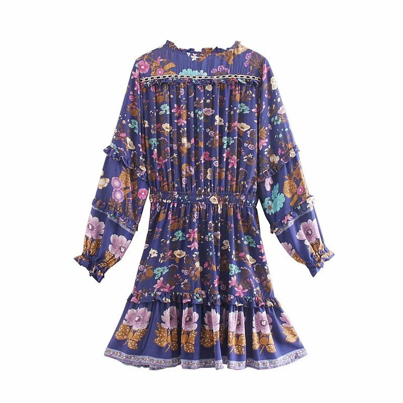 Boho Kimono Sleeve Dress Bohemian Hippie