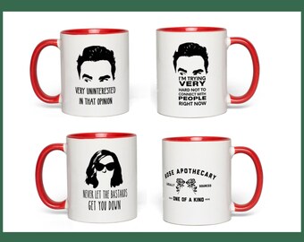 Mug Set of 4 Cups, I'm Trying Very Hard not to connect with people right now, David Rose Coffee Mug, Ew David fan