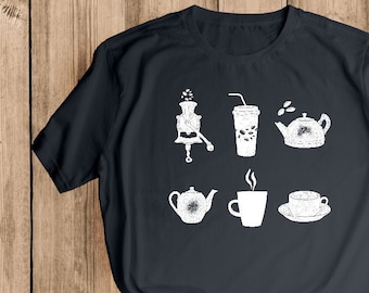 Coffee T-Shirt, Food Shirt,  Clothing Gift, Foodie Gift, Coffee Gift, Coffee Lover Tee, Gift for Her, Gift for Him, Gift for Dad, Gift mom
