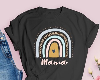 Mama Rainbow Shirt l Mom Birthday Gift l New Mom Trending Shirt l MomLife Shirt l Retro Rainbow Mama Shirt l Baby Shower Gift l Gift for Mom