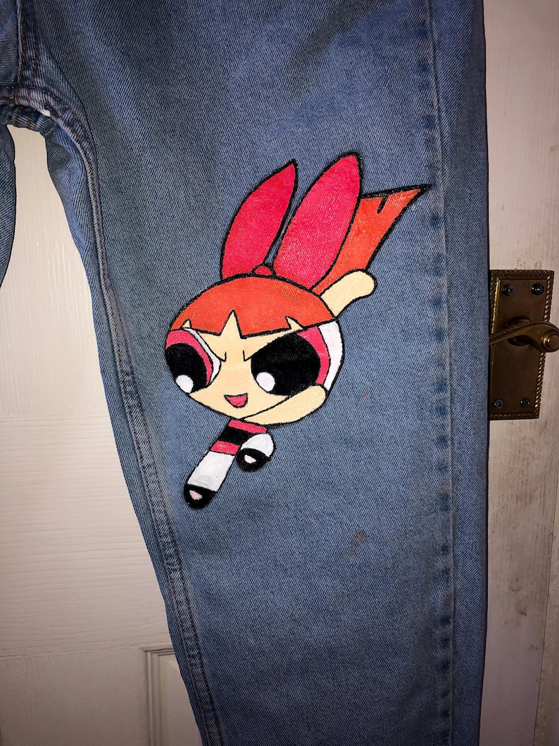 Custom Powerpuff Girls Jeans Etsy