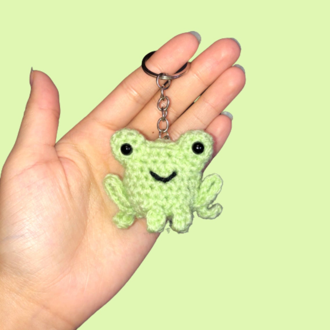 Crochet Frog Keychain Crochet Stuffed Animal crochet Frogs Etsy