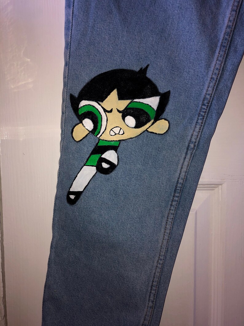 Custom Powerpuff Girls Jeans Etsy