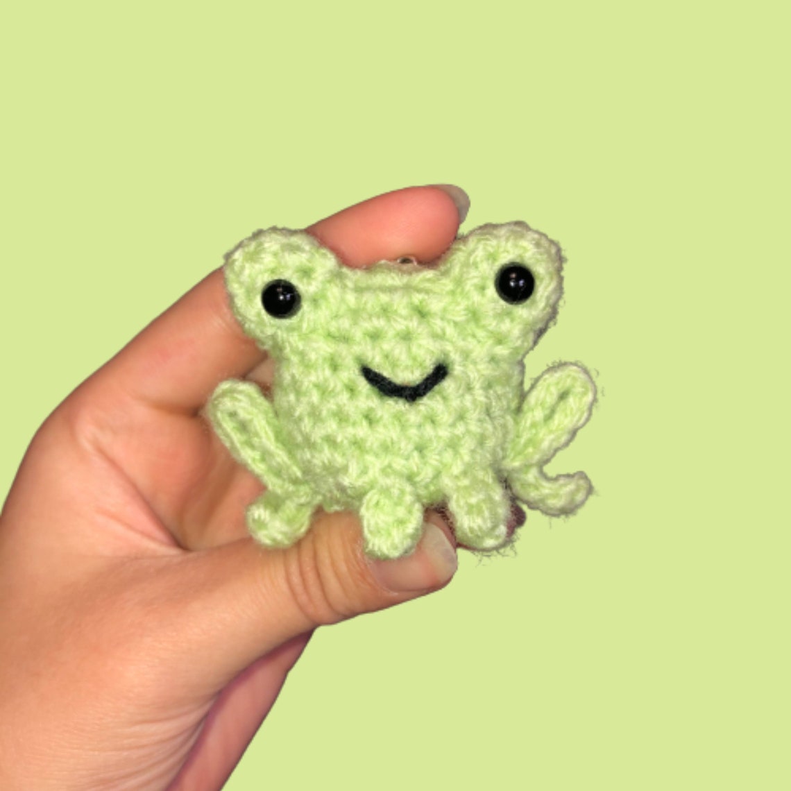 Crochet Frog Keychain Crochet Stuffed Animal crochet Frogs Etsy