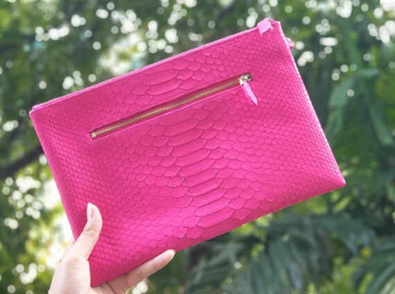 IKlim hecho a mano real Python piel de serpiente mango de cuero bolso de mano multicolor tamano mediano grande hecho a pedido Etsy Espana