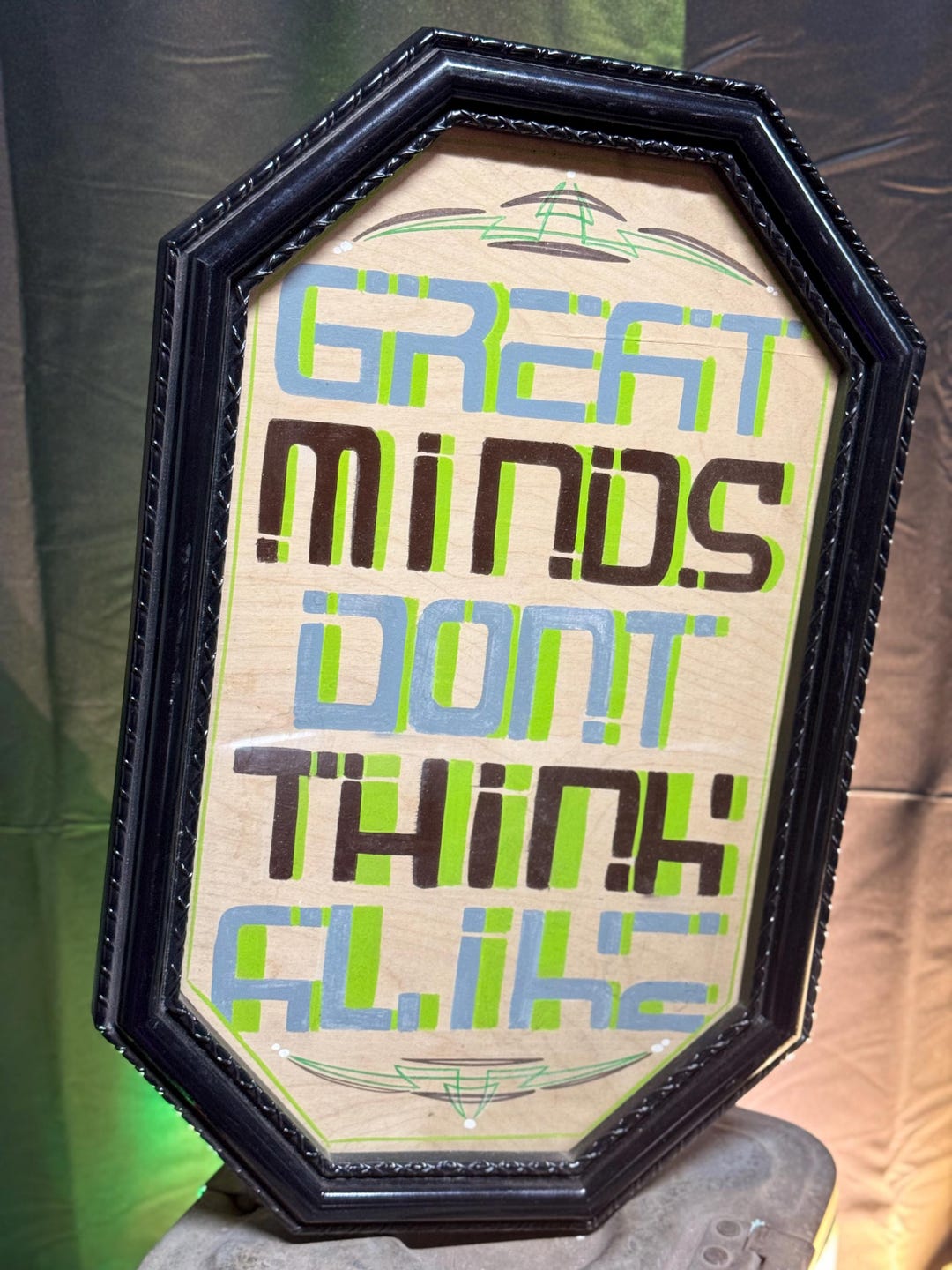 Great Minds Don't Think Alike Hand Painted & Pinstriped Sign - Etsy