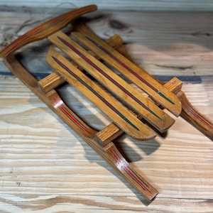 Pinstriped Wooden Sleigh