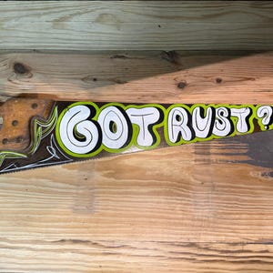 Got Rust? Hand-Painted Rip-Cut Saw