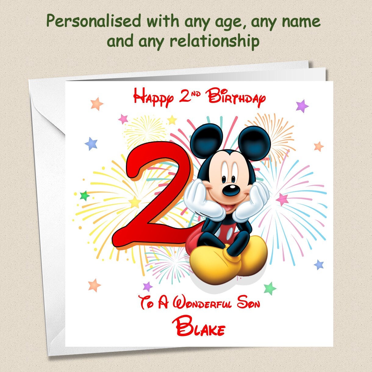 Vela De Cumpleaños Mickey Bebe Niños Personalizada