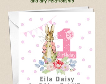 Biglietto Di Compleanno PETER RABBIT 2 Personalizzato Figlia - Foto 3