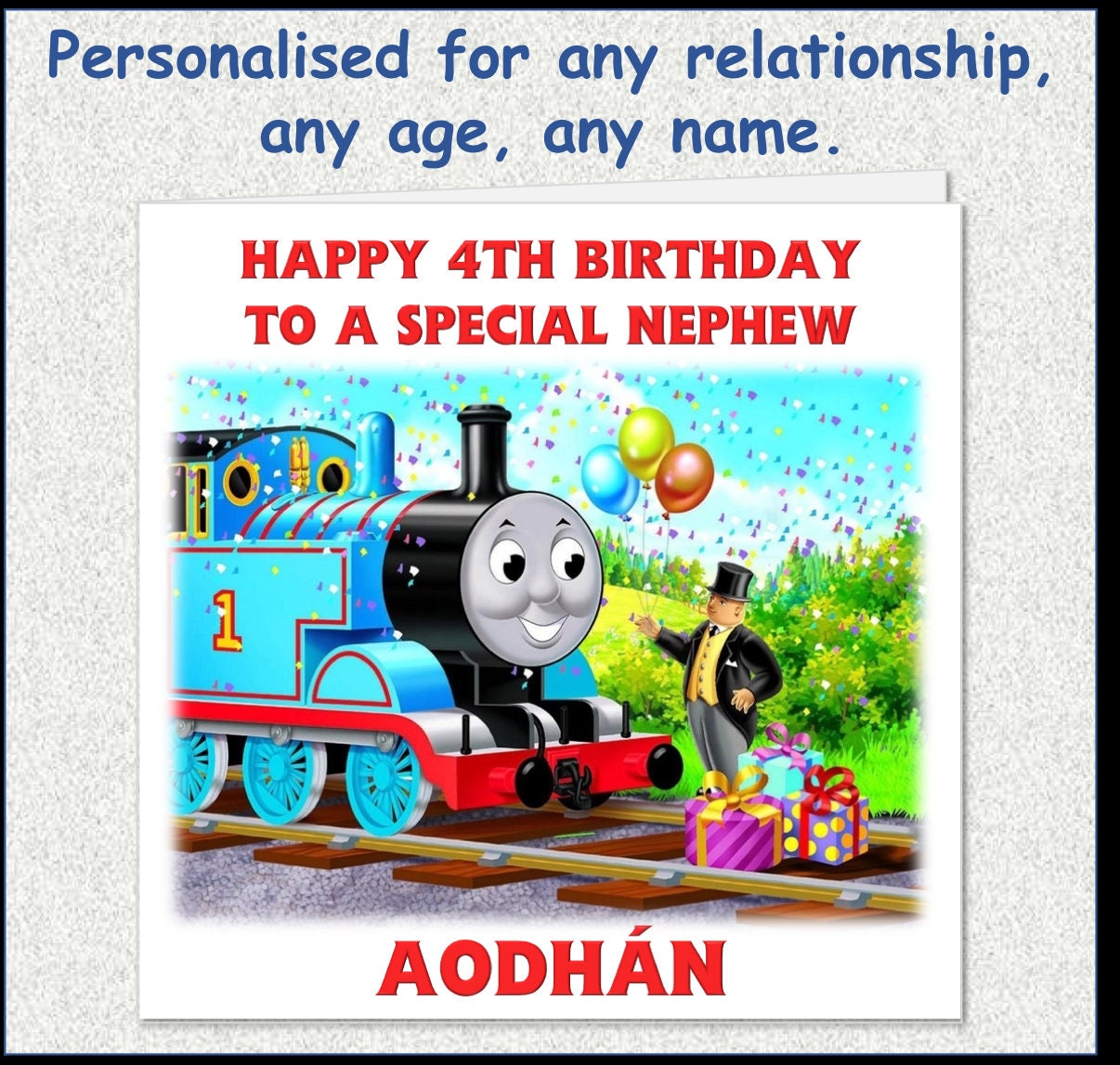 Personalised Birthday Card Thomas the Tank Engine 1st 2nd Etsy UK Personalised Birthday Card Thomas the Tank Engine 1st 2nd Etsy UK