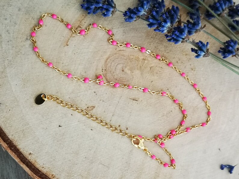 Chaîne En Or HULKAY 2m - Acier Inoxydable Émaillé - Perles Sphériques Pour Fabrication Bijoux DIY