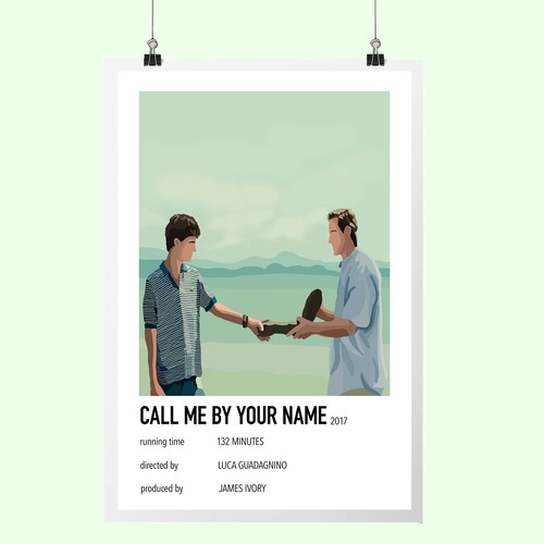 Call Me By Your Name Illustration Film Poster Etsy