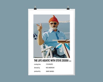 Locandina del film La vita acquatica con Steve Zissou