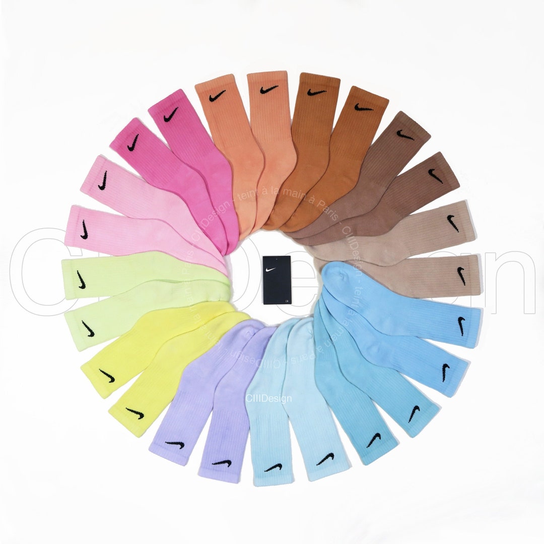 colored nike socks pastel