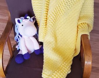 Sunny Textures Crochet Baby Blanket Pattern