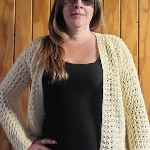 Crochet Cross stitch Lightweight Cardigan