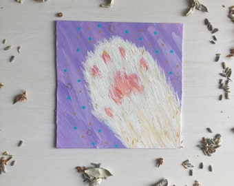 Original Gouache Painting | Toe Beans ( Cat Paw ) Series | Fancy Beans