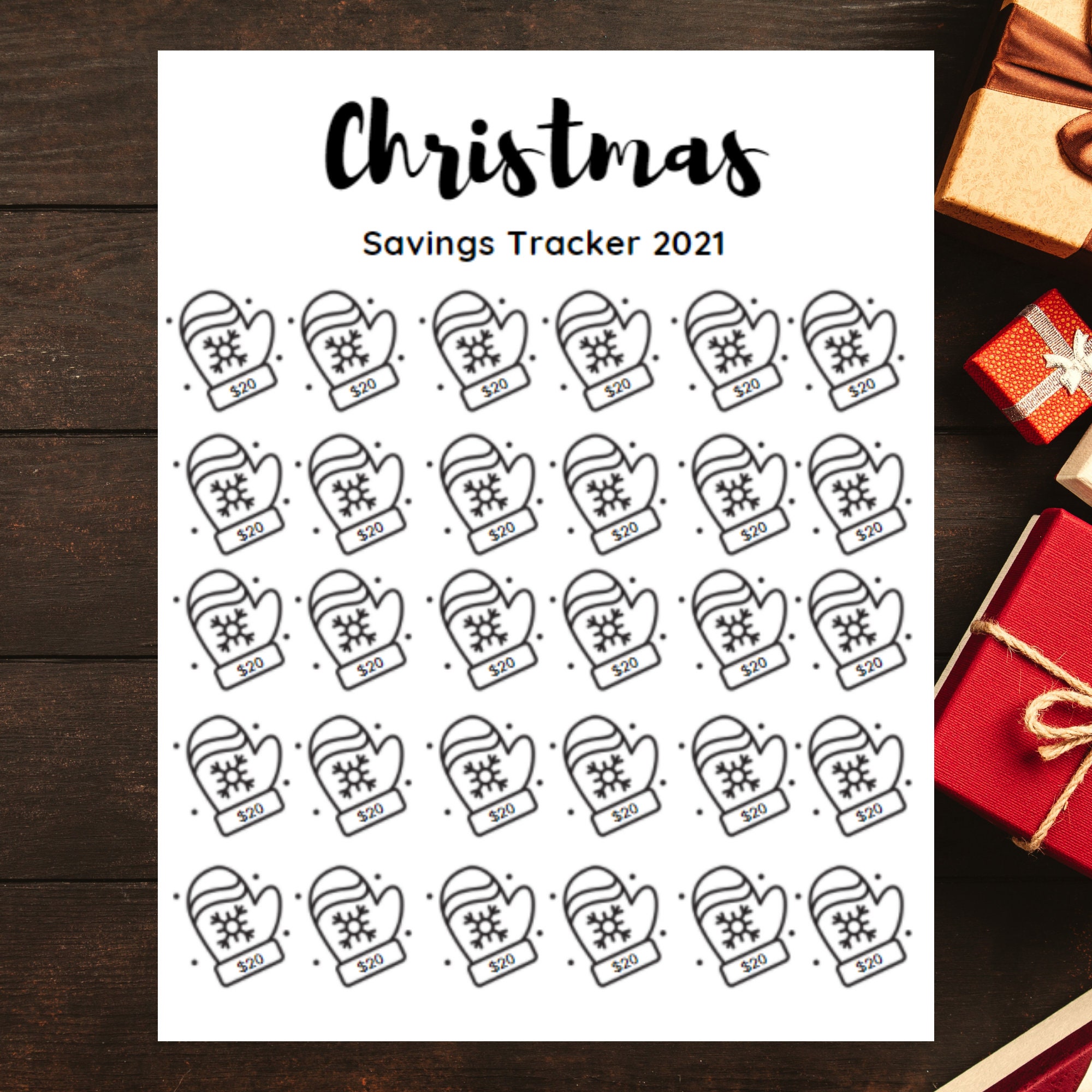 Free Christmas Printable Saving Sheet free-christmas-printable-saving-sheet