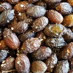 Olives from Crete, traditional tsounati variety black salted olives