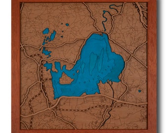 Holzkarte Chiemsee