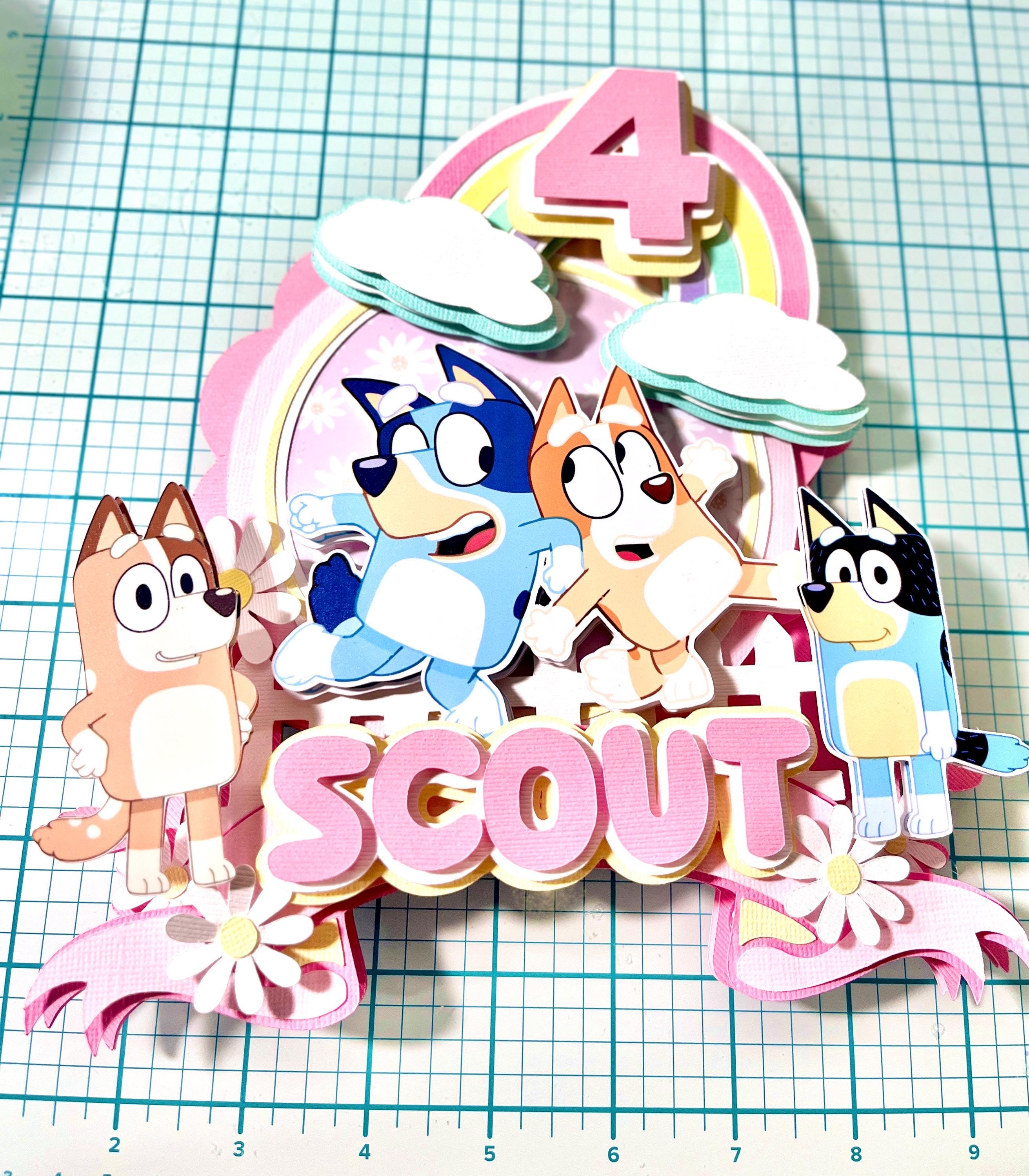 Bingo Blue dog cake Topper