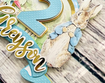 Peter Rabbit Topper 1st Party Decorations Peter Rabbit Birthday cake decorations Peter Rabbbit  birthday Rabbit cake toppers