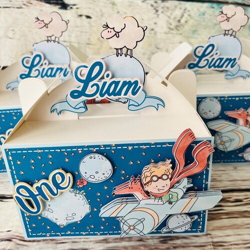 Prince fox little moon Favor Boxes 1st Party Decorations prince Birthday Favor decorations Prince birthday  Favor Boxes