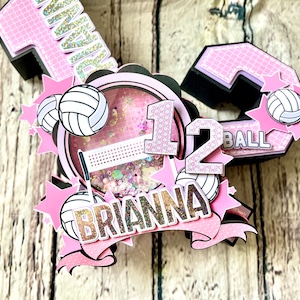 Volleyball Cake Topper Volleyball Party Decorations Volleyball Birthday cake decorations sports birthday Girls Volleyball cake topper
