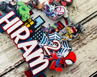 Amazing friends spider spidey hero cake Topper  hero spider Party Decorations  Birthday cake decorations  birthday cake topper