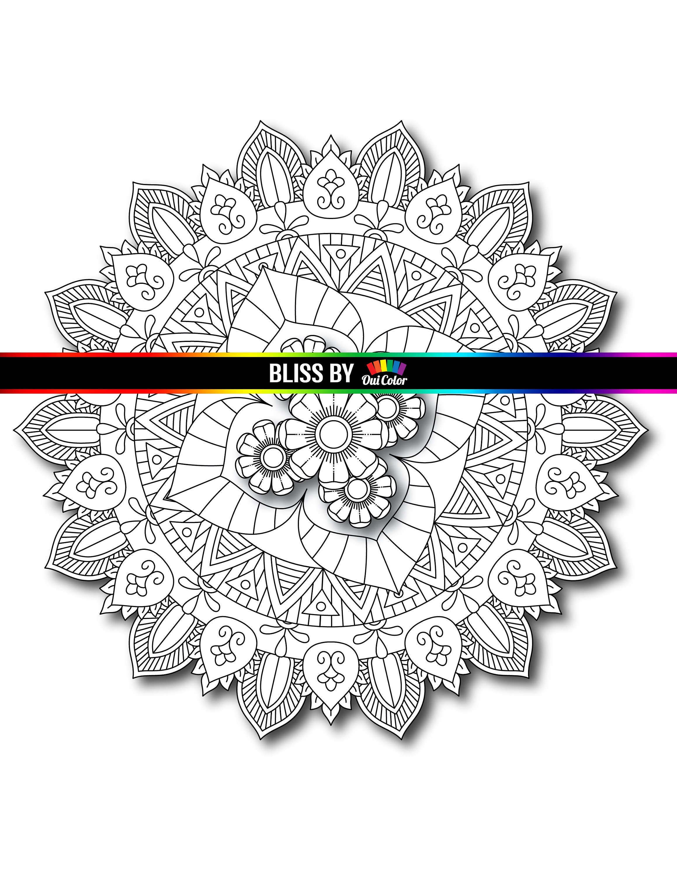 Intricate Sacred Mandala Coloring Book Digital Download | Etsy