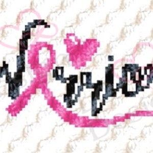 Cancer Warrior Ribbon  - Corner 2 Corner Crochet Pattern - C2C - INSTANT DOWNLOAD