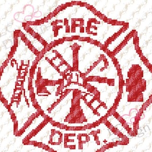 Fire Department Crochet Pattern, Corner 2 Corner Crochet Pattern, C2C Crochet Pattern, INSTANT DIGITAL DOWNLOAD, Fire Department Blanket