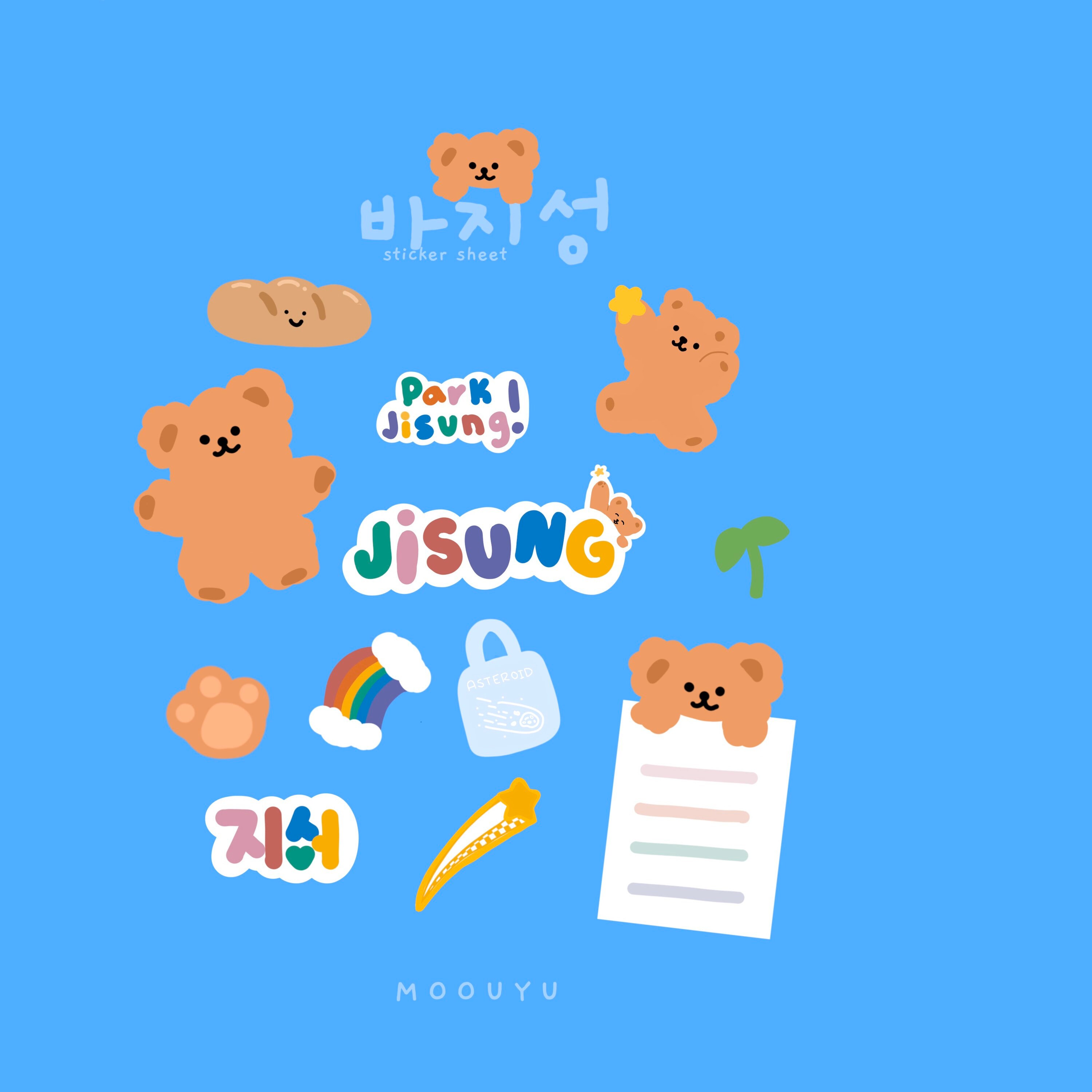 nct dream bear sticker sheet haechan jaemin jeno jisung etsy