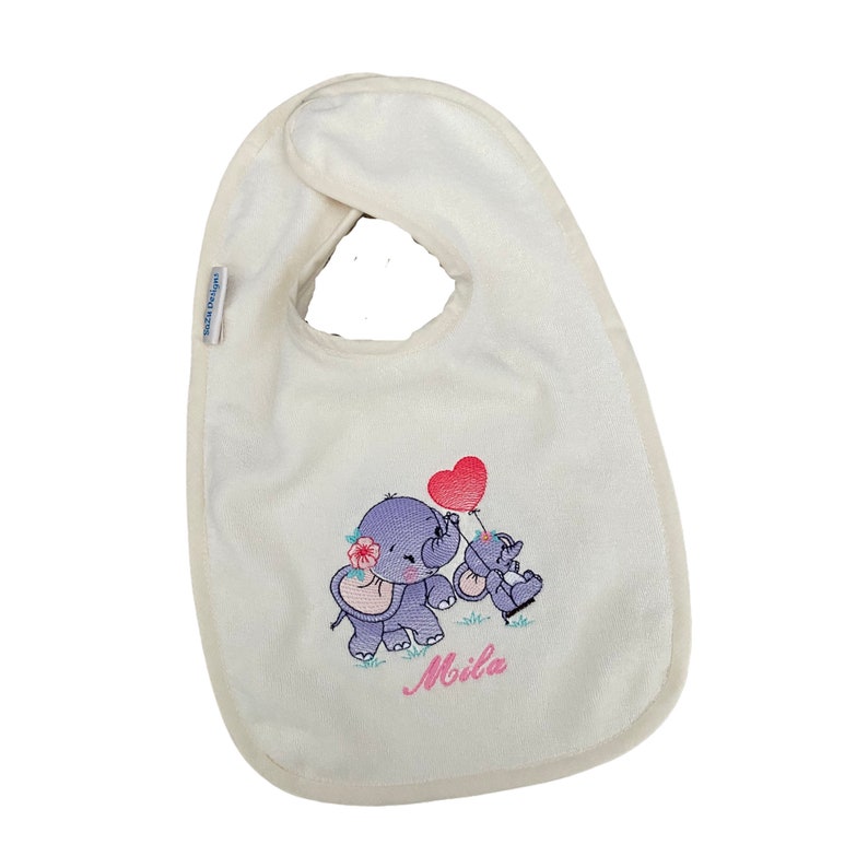 Maternity Gift Girl Personalized Maternity Gift Handmade Elephant Embroidered Bib Maternity Gift,Personalized Bib
