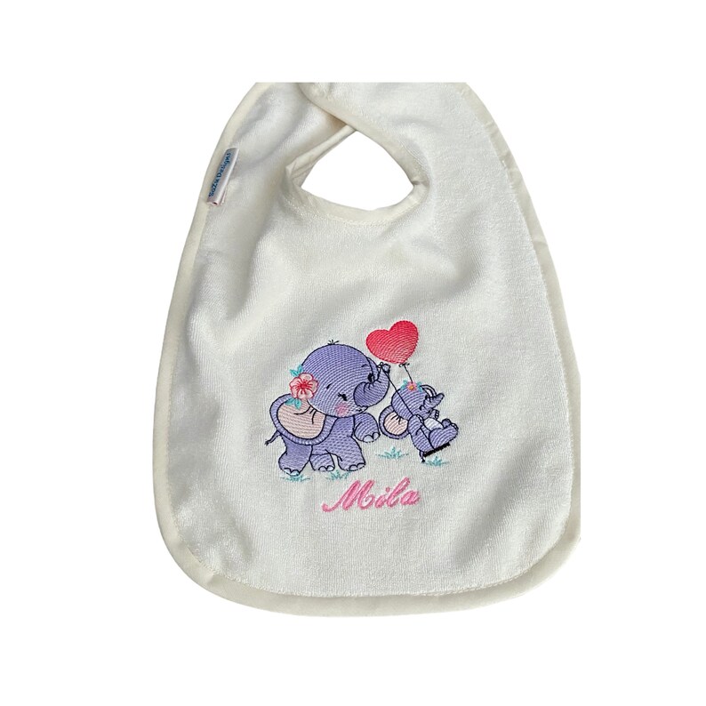 Maternity Gift Girl Personalized Maternity Gift Handmade Elephant Embroidered Bib Maternity Gift,Personalized Bib