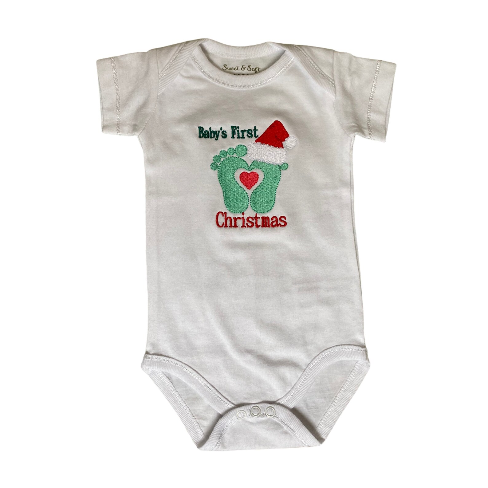 Romper Christmas Baby's First Christmas Personalized Etsy