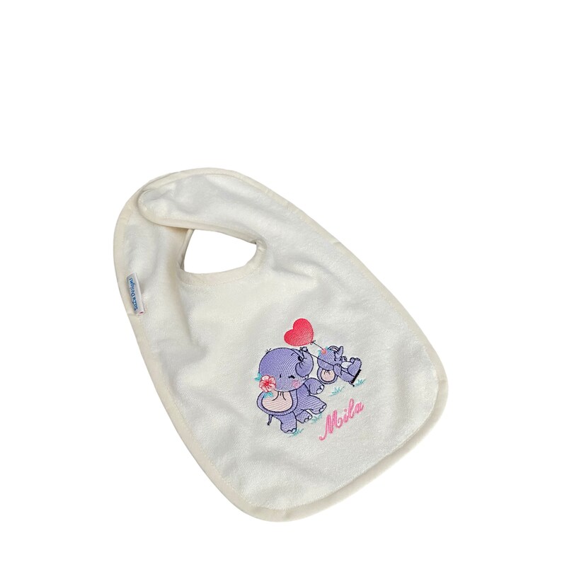 Maternity Gift Girl Personalized Maternity Gift Handmade Elephant Embroidered Bib Maternity Gift,Personalized Bib