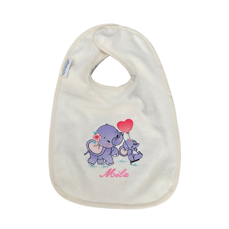 Maternity Gift Girl Personalized Maternity Gift Handmade Elephant Embroidered Bib Maternity Gift,Personalized Bib