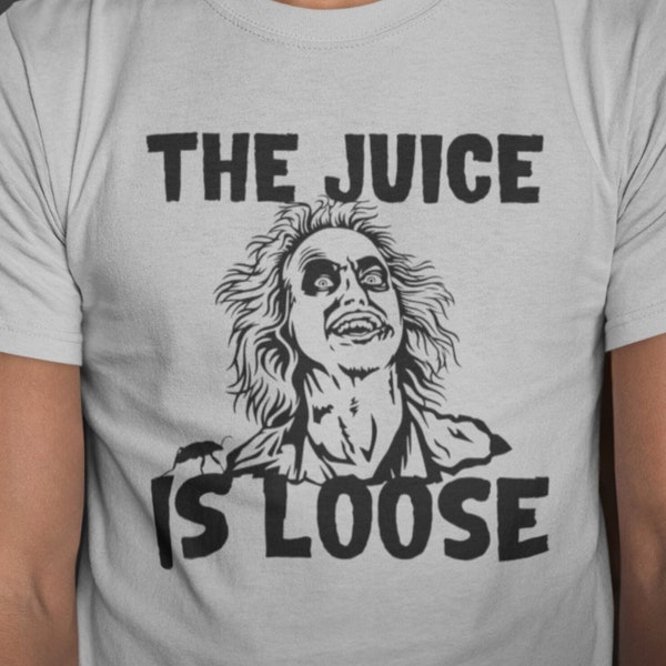 Beetle Juice Tee, The Juice Is Loose, Michael Keaton, The Juice is loose, Beetlejuice Mashup, 80s Movie Fashion, Beetlejuice, Lydia Tee